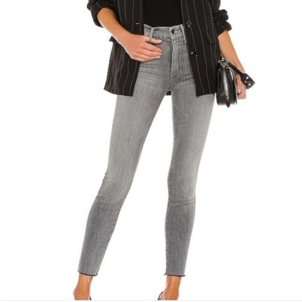 MOTHER The Looker Jeans Ankle length Raw Hem Stretch sz 26
